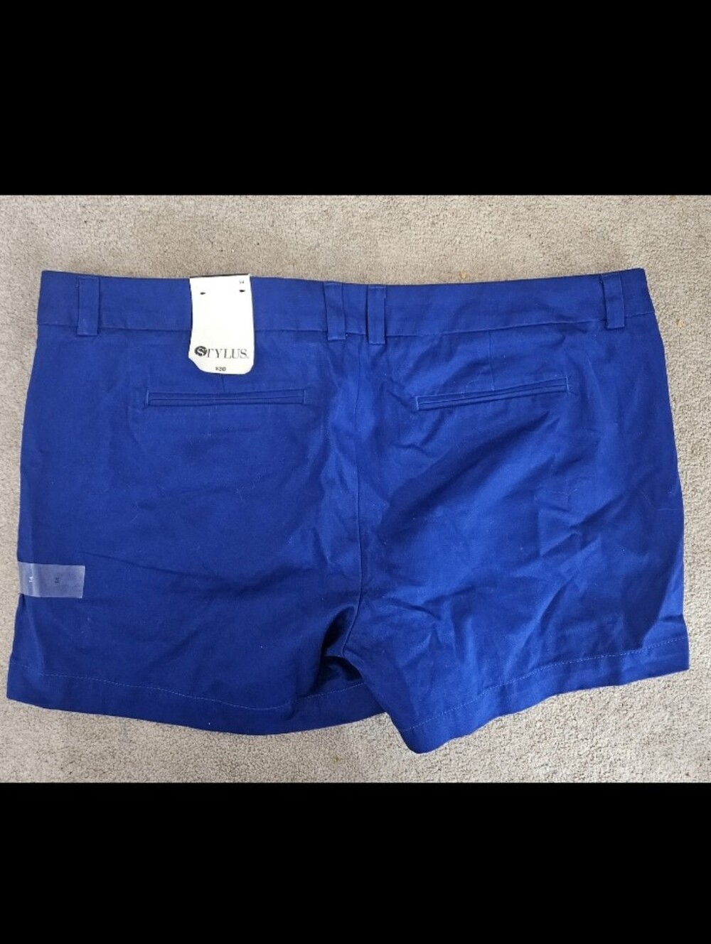 NWT STYLUS Exotic Blue Chino Shorts Size 14 - Picture 4 of 7